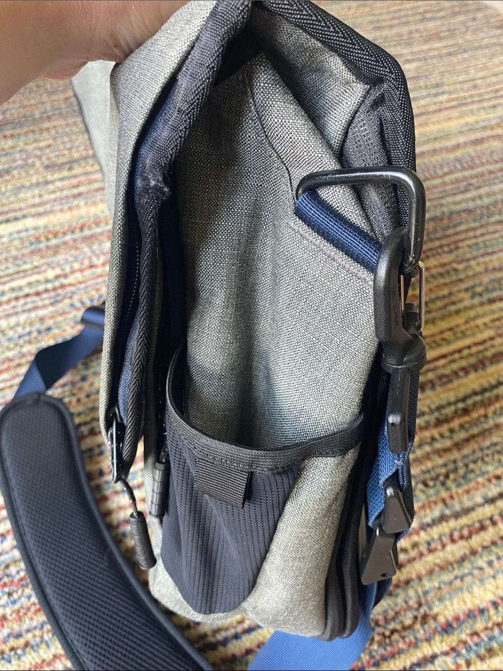 Timbuk2 Gray and Navy Men's Messenger Bag